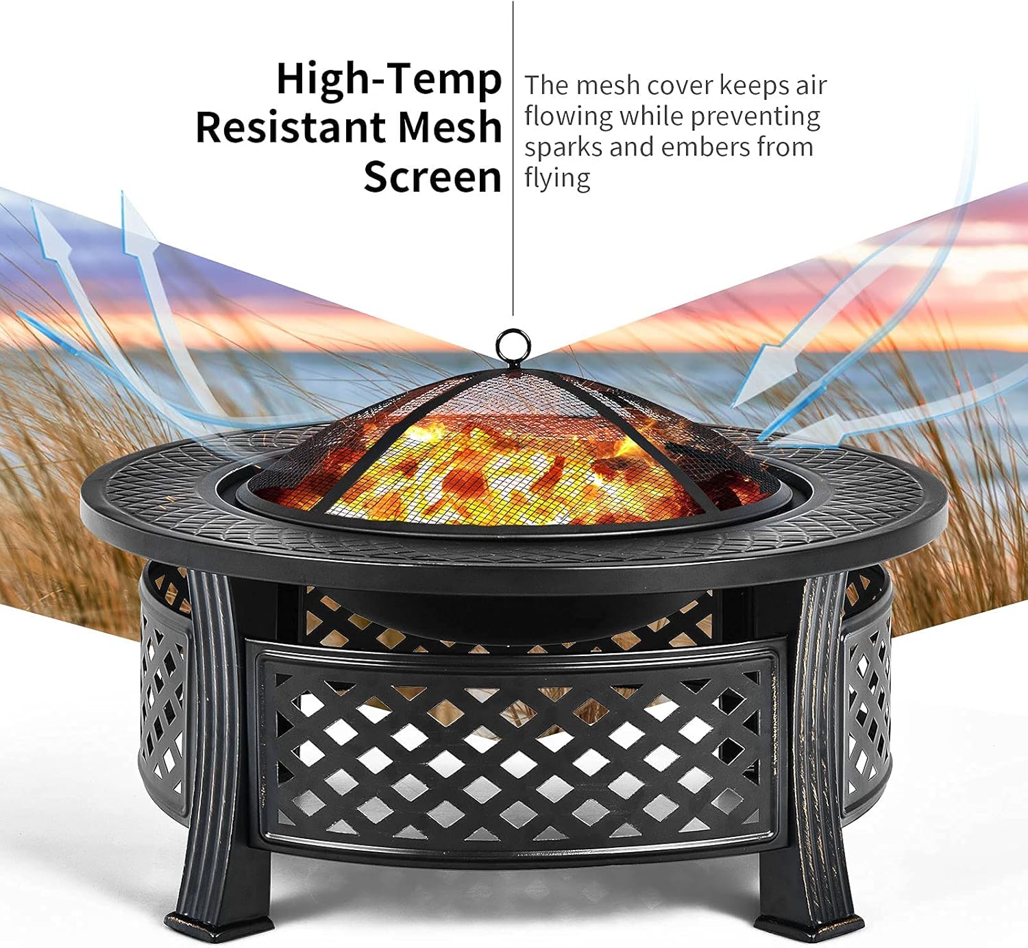 Giantex 3 in 1 Fire Pit, 32