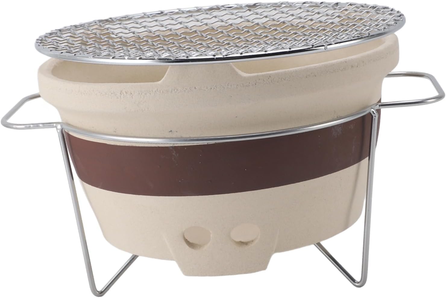 Clay Charcoal Stove Traditional Chinese Outdoor Indoor Portable Multifunctional Clay Grilling Tea Making Stove for Camping Picnic Home Use Coarse Ceramic Material 24 x 24 x 14 5cm