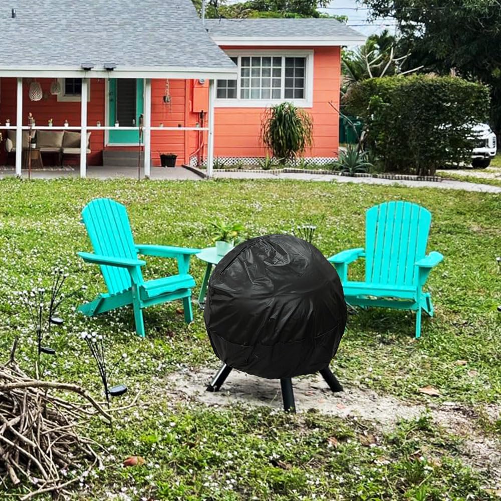 Ball of Fire Pit Cover Waterproof Outdoor Globe Large Round Covers for 30-36 Inch Patio Fire Pit Orb