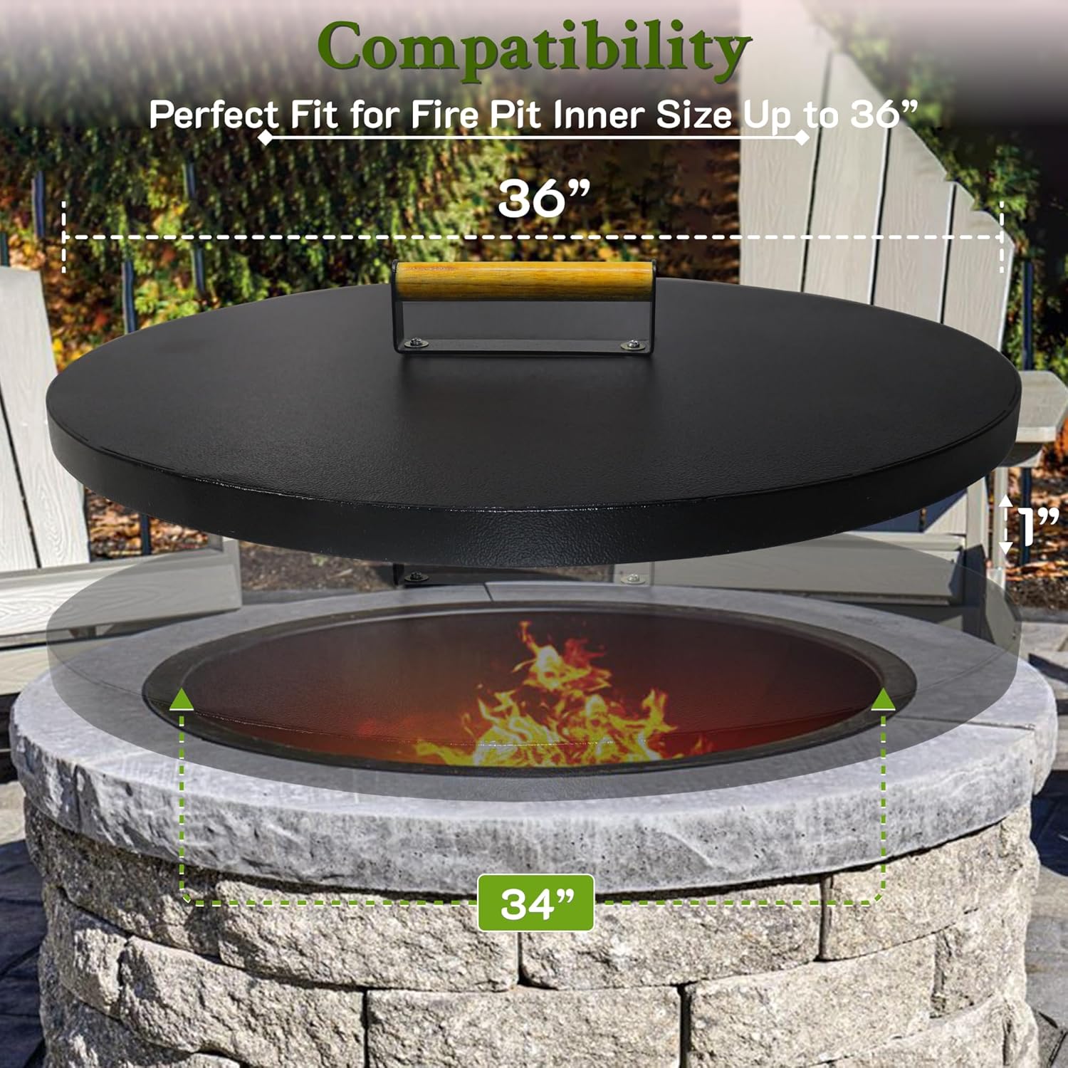 Simond Store - Fire Pit Lid 36