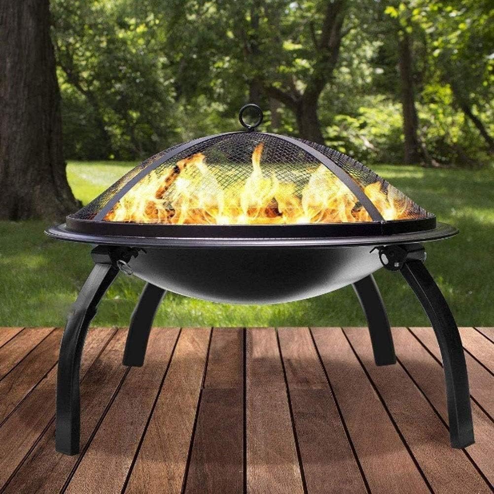 Fire Pits Outdoor Wood Burning Outdoor Gas Fire Pit, Portable Heater 56cm Diameter Firepit Bowl