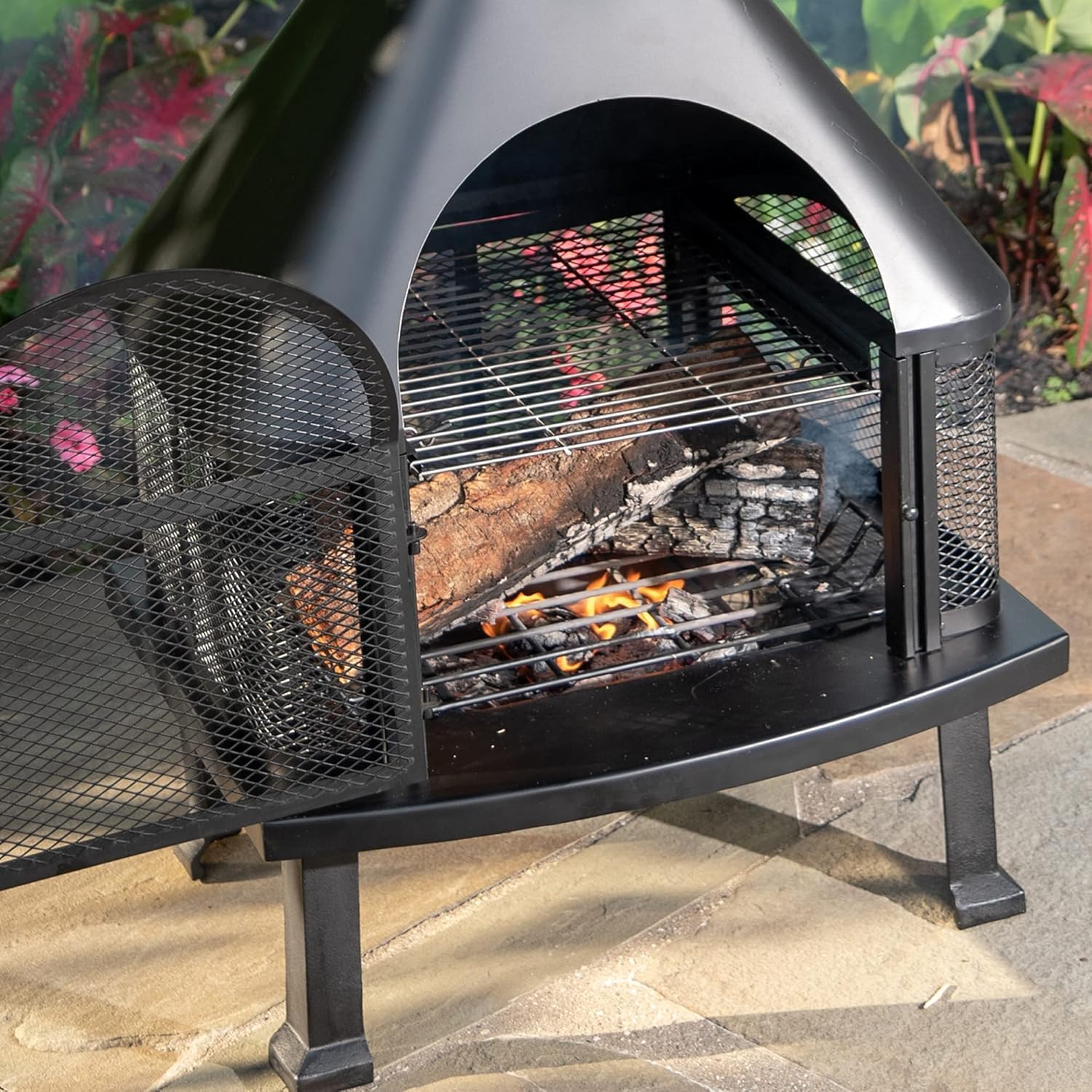 Endless Summer, Wood Burning Outdoor Fire House with Chimney