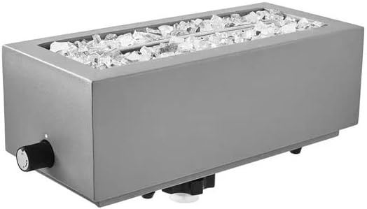 Better Home & Gardens 14-inch Rectangle Tabletop Gas Burning Fire Pit