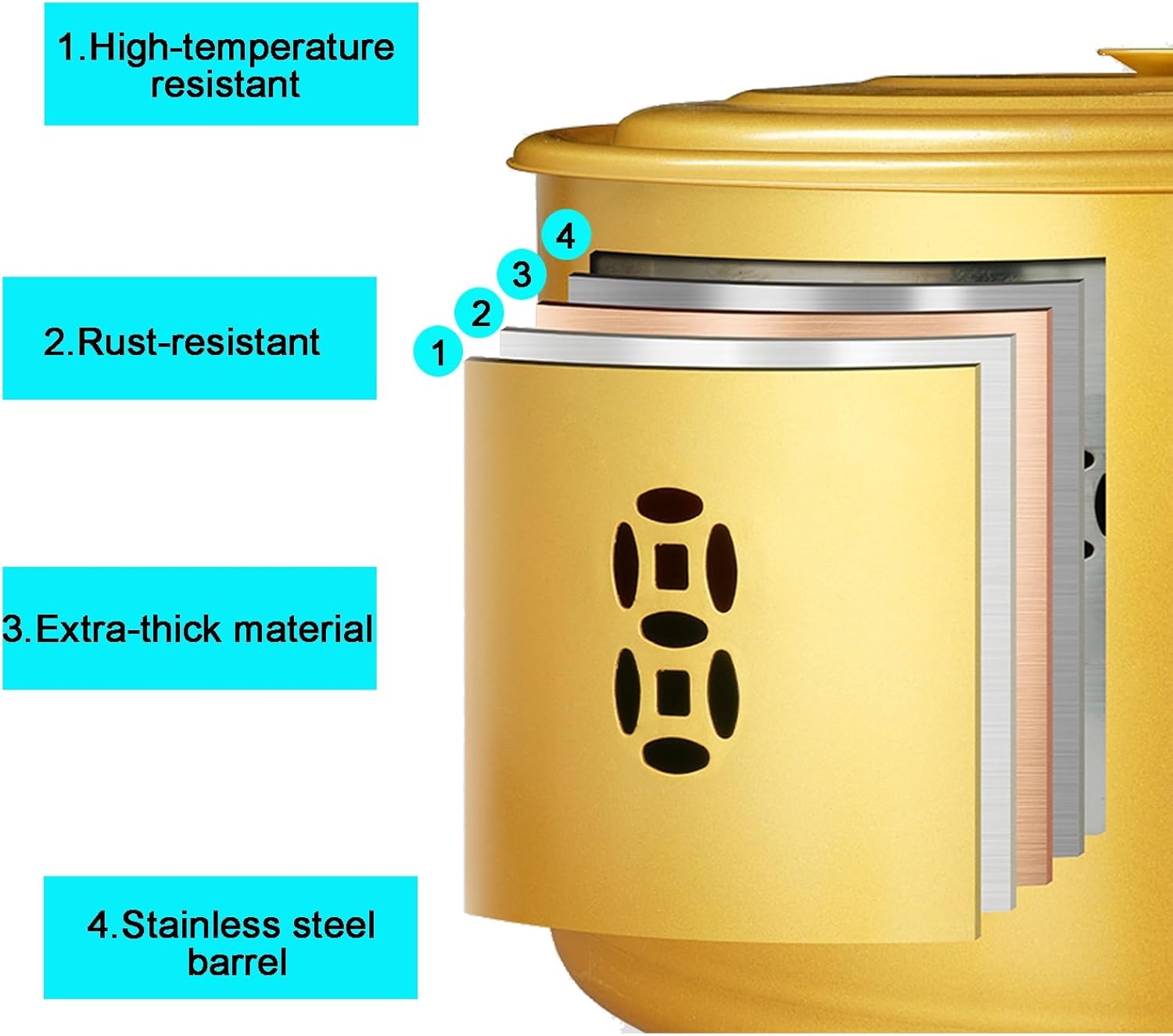 Burn Barrels for Outside, Incinerator, Table Top Firepit, Wood Burning Fire Pit, Metal Burn Cage for Paper, Leaf, Yard Debris(Silver,40cm/16in)