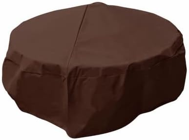 07844BBGD Fire Pit Cover, Dark Brown PVC, 18 x 38-in. Round - Quantity 4