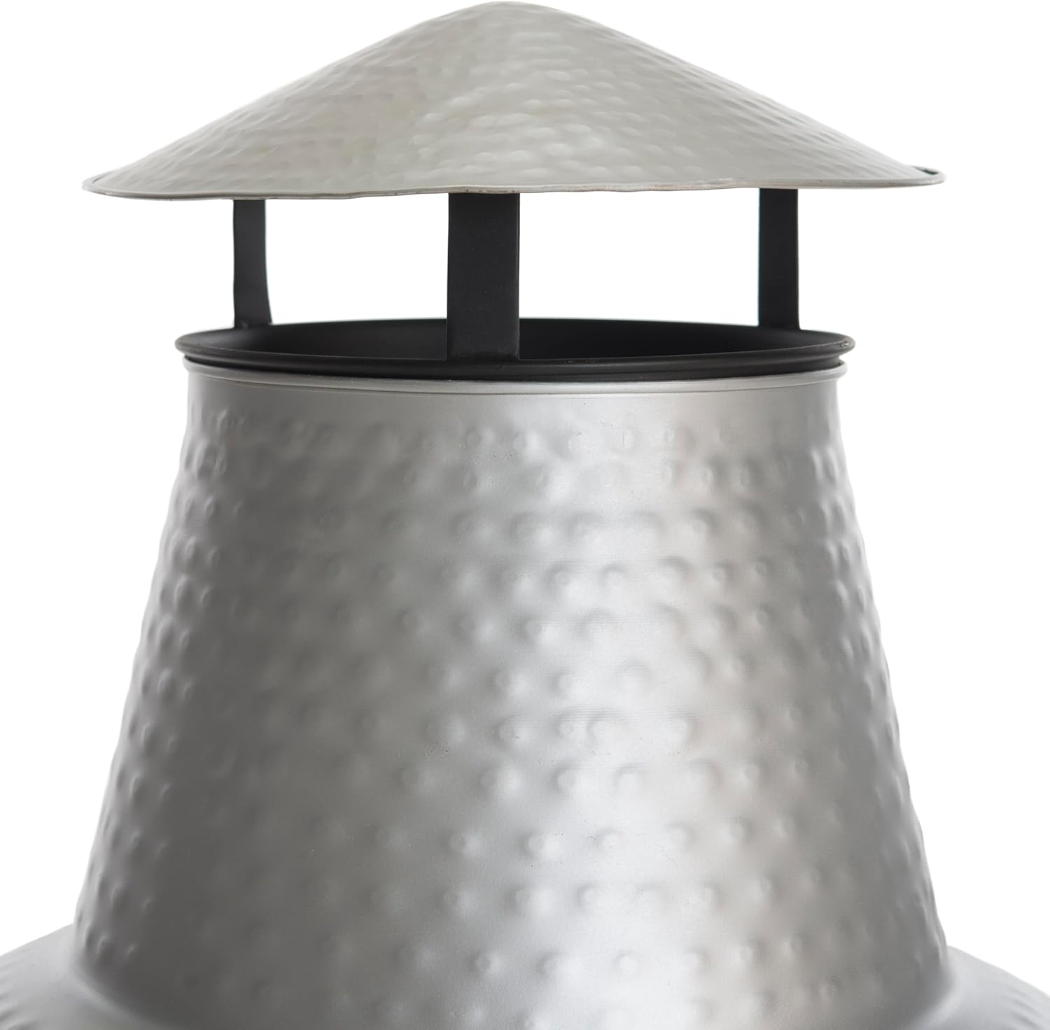 Safavieh Outdoor Collection Cartagena, Silver and Black Chiminea,