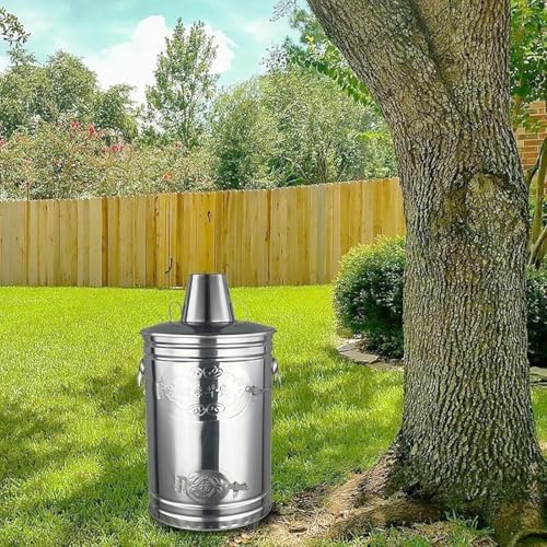 Outdoor Incinerator Cage with Chimney - Heavy-Duty Burn Barrel for Efficiently Burning Yard Waste, Leaves, Paper, and Debris - Ideal for Garden Cleanup and Waste Management