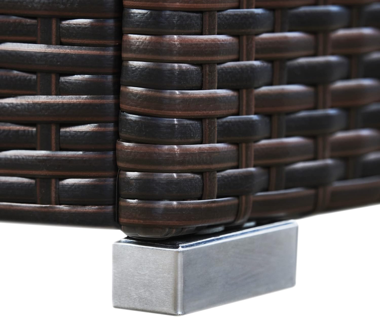 Teamson Home Outdoor Fire Pit Gas Bottle Tank Cover, Fire Pit Gas Storage Holder, Rattan Storage Holder Table with Lid, Garden Rattan Furniture