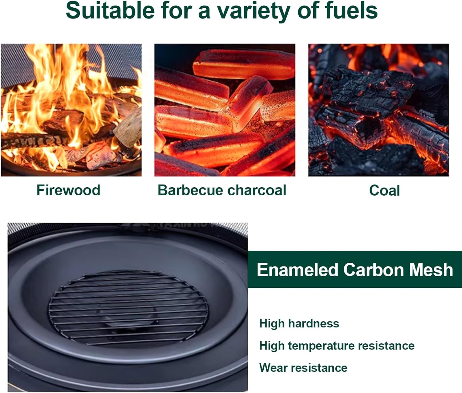 Metal Chiminea Fire Pit with Grill, 2 in 1 Outdoor Fire Pit, Camping Stove with Adjustable Grill Tray & Spark Screen Door, for Garden, Backyard, BBQ