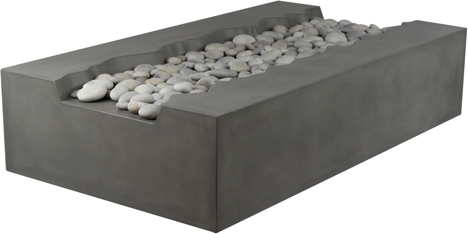 Arroyo Outdoor Fire Pit with Timer (Charcoal Gray, Natural Gas)