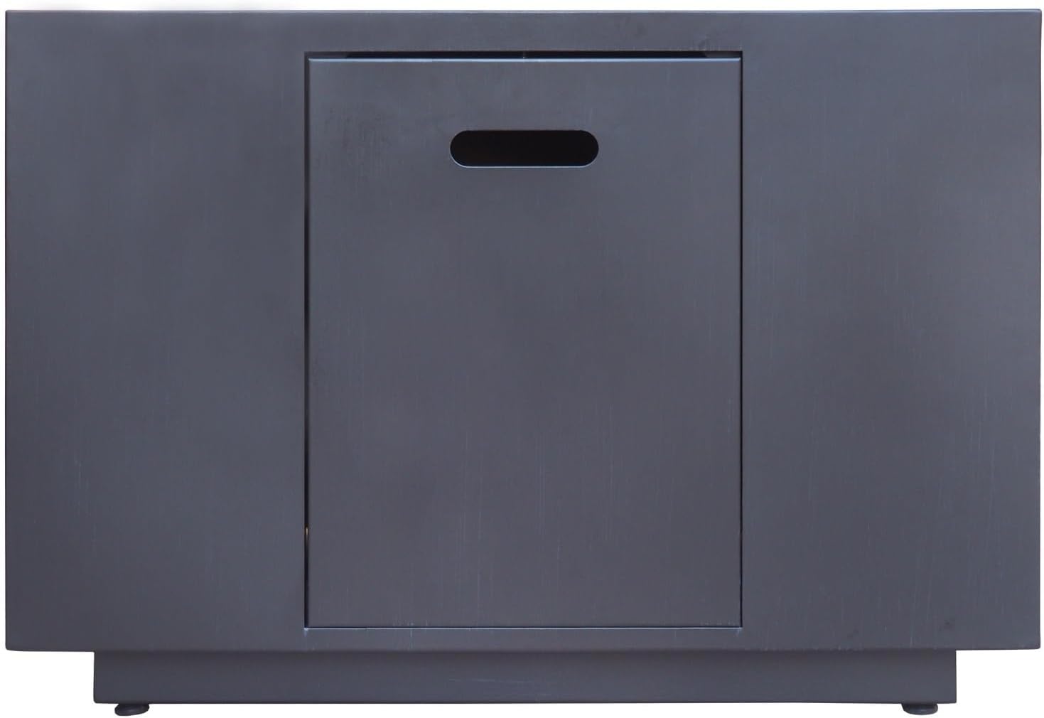 Outdoor Fire Pit Table Outdoor Patio Propane Fire Pit 24'' H X 33'' W Square Iron Gas-Burning Fire Pit - 50,000 BTU, Tank in Side, Dark Grey