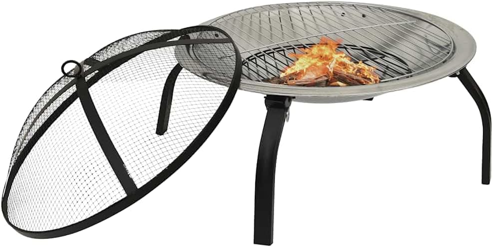 SKM 2-in-1 Fire Pit and BBQ with Poker 22