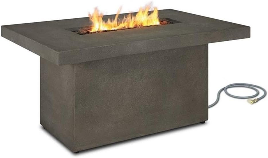 Bowery Hill Contemporary Propane Fire Pit in Glacier Gray