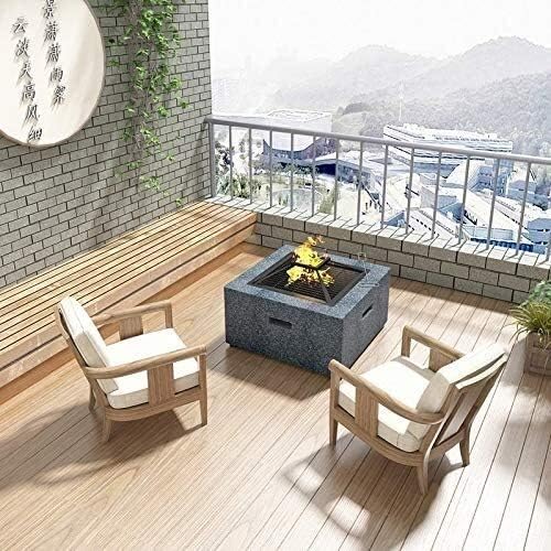 Fire Pits Outdoor Wood Burning Fire Pit Outdoor Wood Burning Table d, Terrace Patio Camping Fire Pit Outdoor Courtyard Villa Heating Stove with Cover BBQ Cooking for Outside Camping