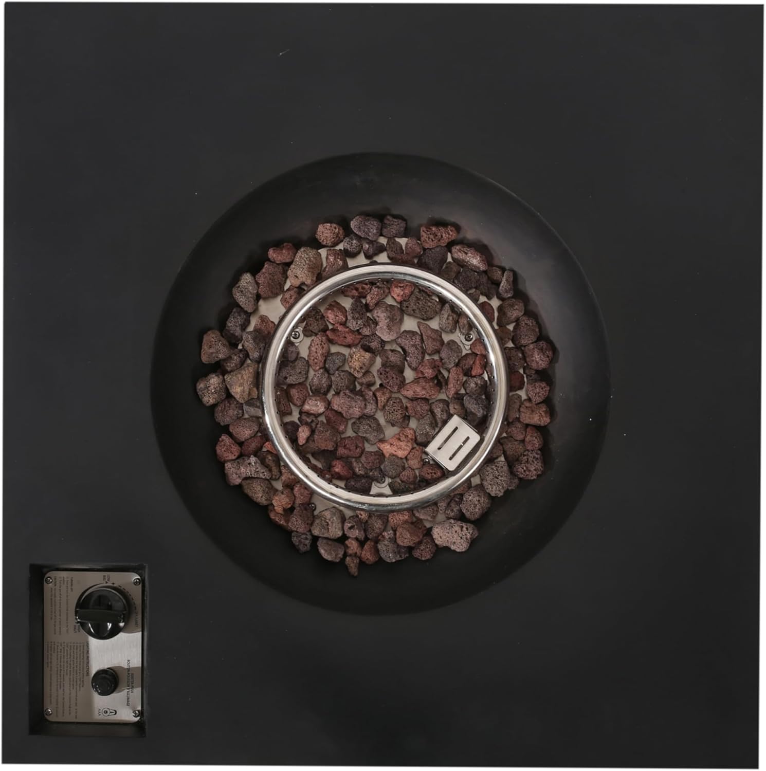 GOWE Rodeo Square MGO FIRE Pit TOP 40,000BTU Tank Inside