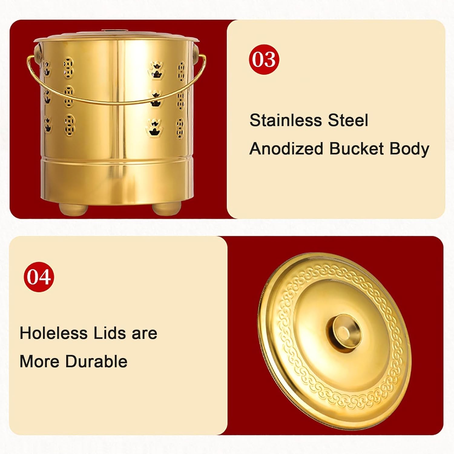 Incinerator, Burn Barrel, Yard Waste Incinerator, Incinerator Burn Barrel, Outdoor Fire Pits, for Paper Leaf, Trash, Wood, Backyard Bonfire (Size : Large) (One Color Medium)