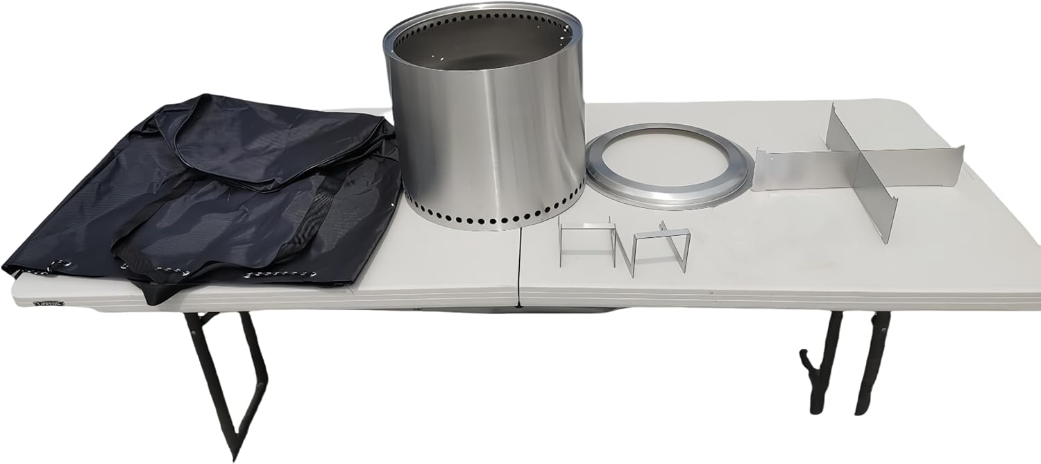 Stainless Steel Fire Stove Smokeless Fire Pit Wood Burning Lightweight Fireplace Weight 15lb Outdoor Activity Stove Ideal for 2-3 People