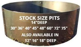 Higley Welding 11 Ga Steel Fire Pit Campfire Ring 14 Deep x 30