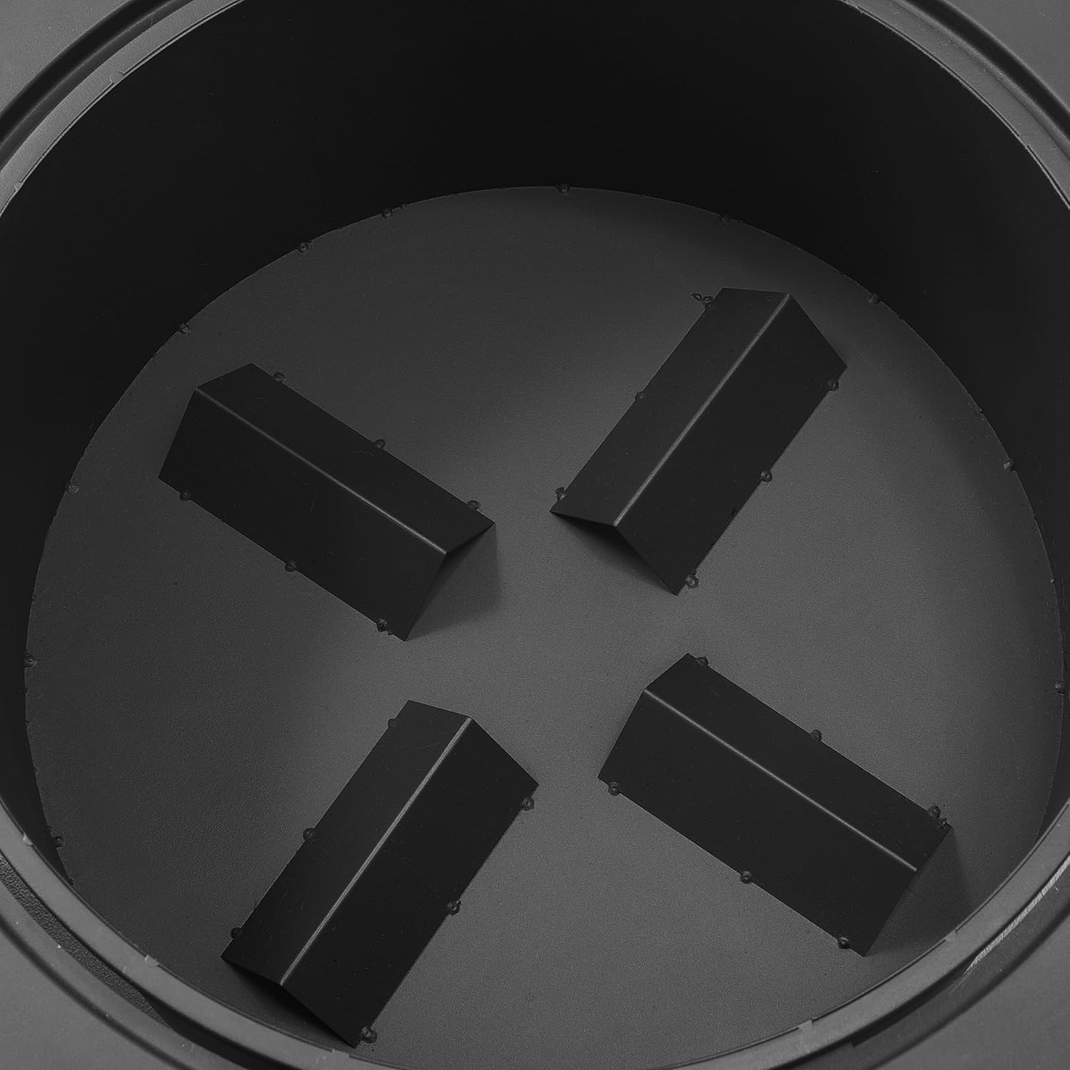 Scott Living Flicker Wood Burning Fire Pit, 25-Inch Portable Steel Firepit with Spark Screen, Efficient Airflow Design, High-Temp Finish, Quick Assembly for Camping, Patio, Backyard, Black