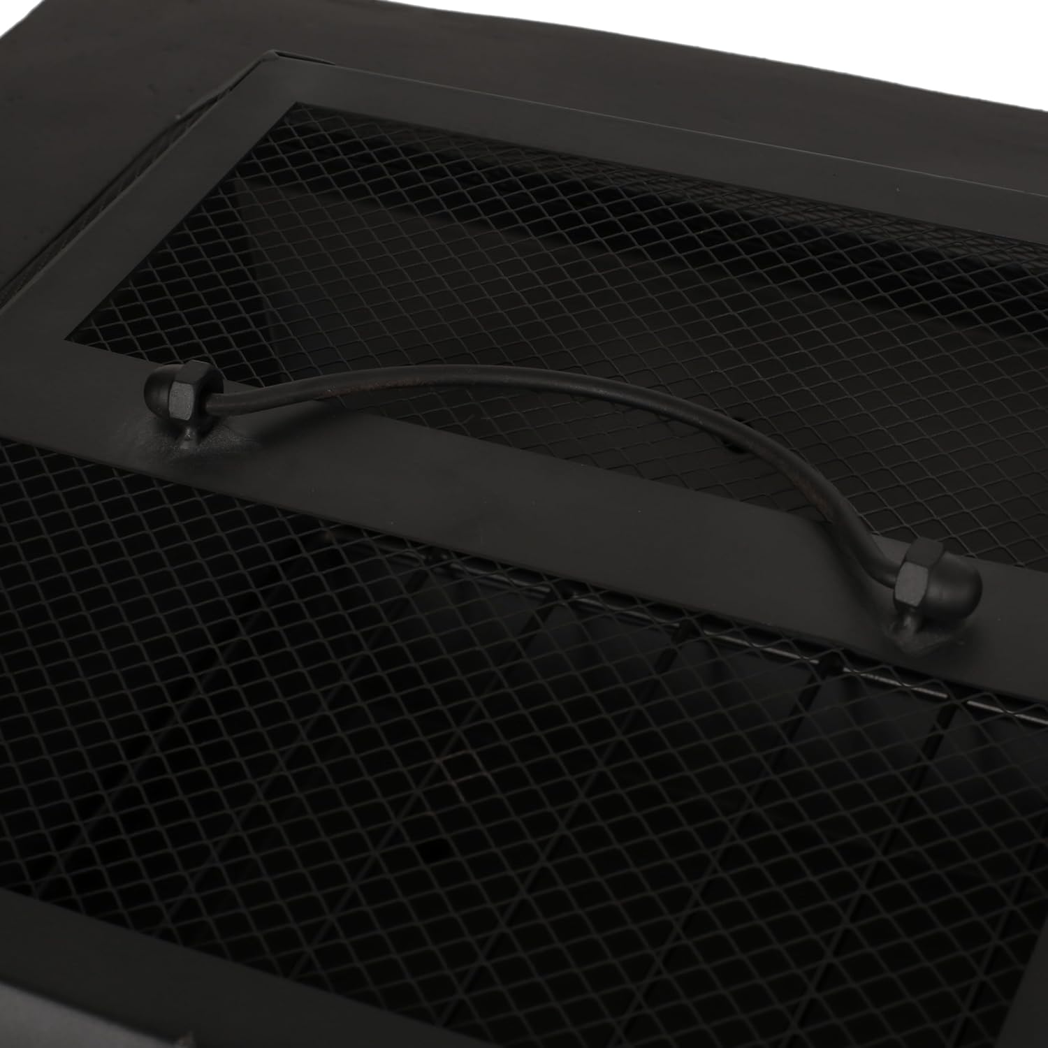 Christopher Knight Home Berwick Outdoor Lightweight Concrete Wood Burning Square Fire Pit, Dark Gray