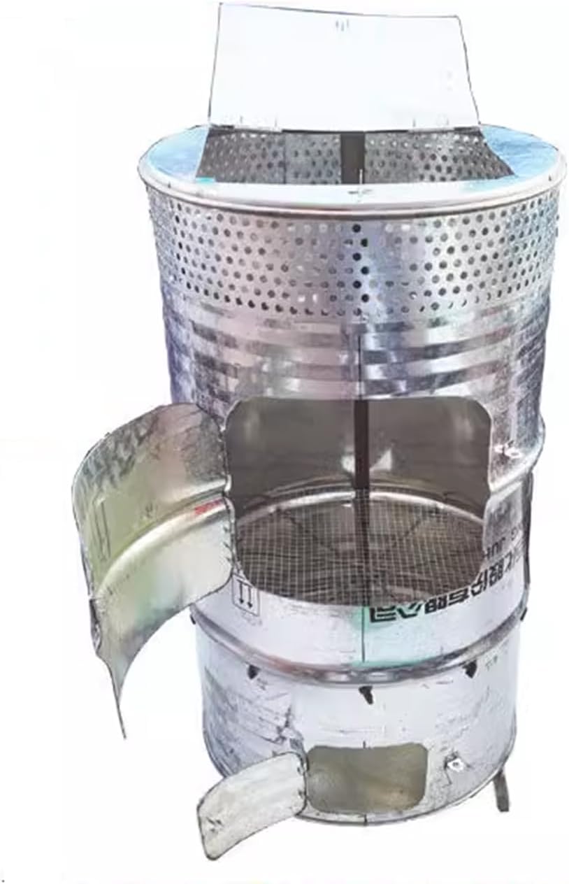 Burn Barrel Metal for Burning Circular Smokeless Fire Pit Easy Cleanup for Logs or Wood Pellets for Garden Paper Leaf Trash Wood Backyard