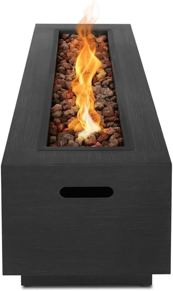 Home Square 2-Piece Set with Steel Propane Fire Pit and Tank Cover in Gray