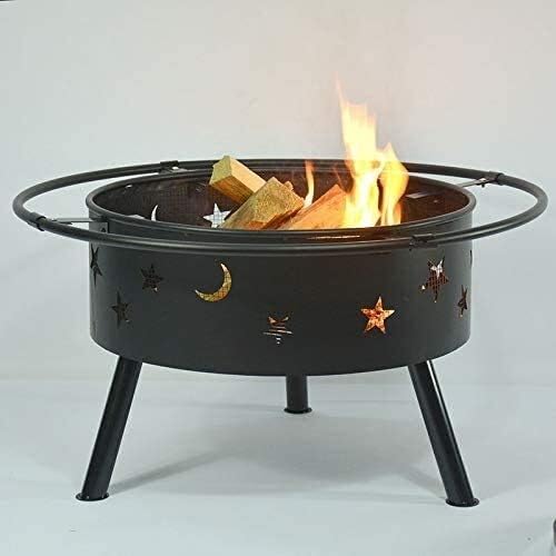 Fire Pits Outdoor Wood Burning Round Fire Pit - Outdoor Bronze Fire Pit Metal Poker Iron