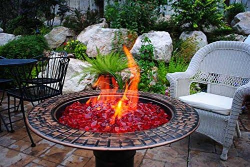 Pineapple Iridescent Pebble Firepit Glass Medium 22 Lb Bag