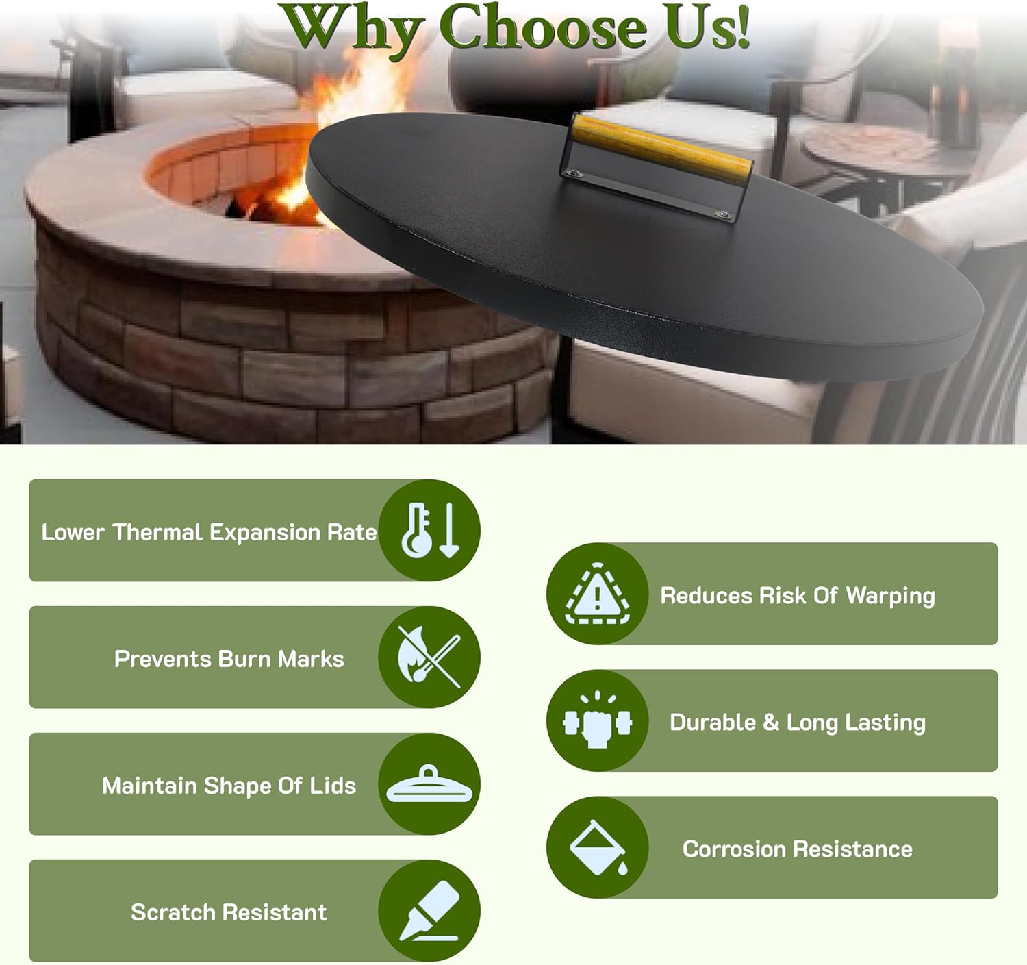 Simond Store - Fire Pit Lid 36