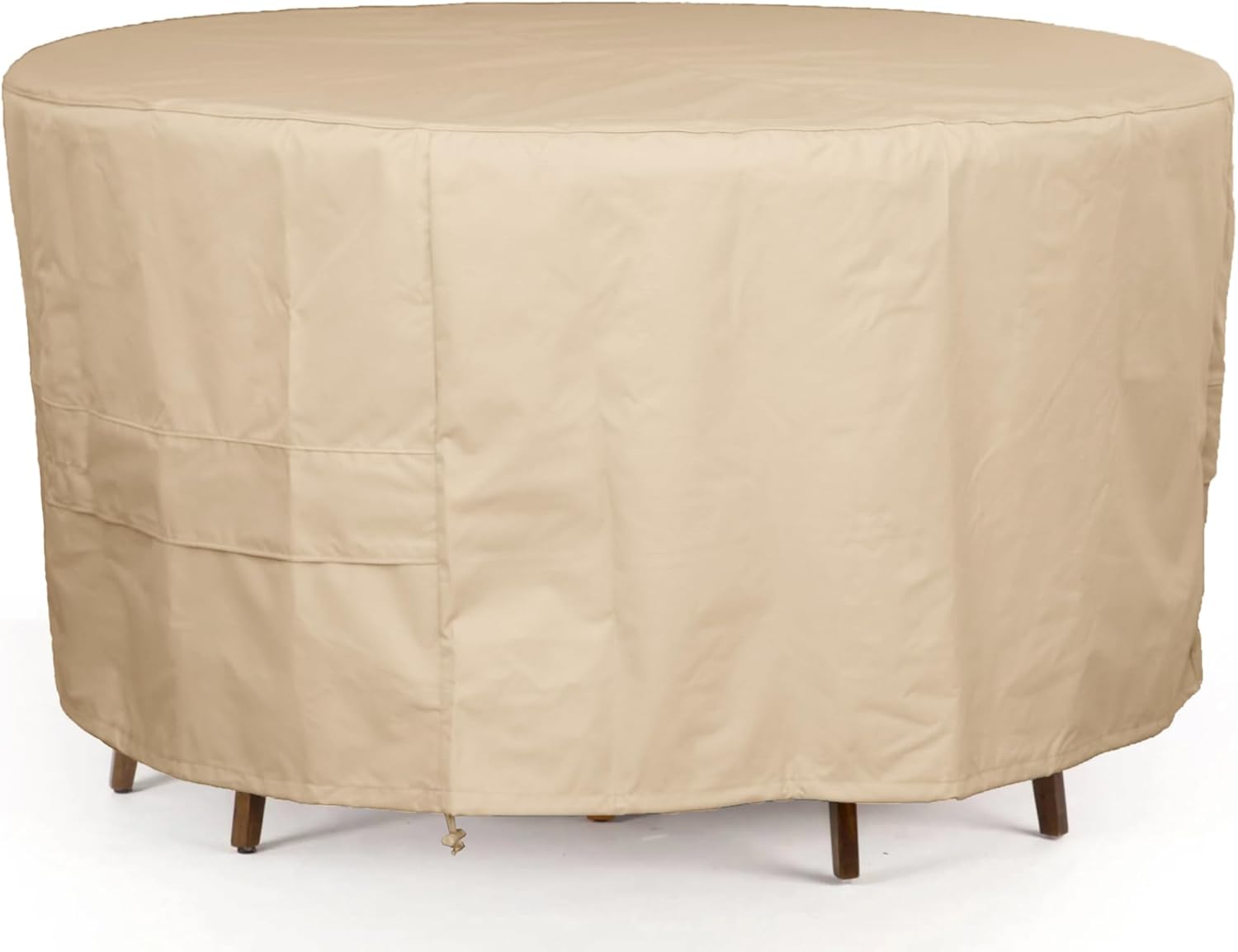 Covermates Ultima Round Fire Pit Chair Set Cover – Waterproof Heavy-Duty Outdoor Protection with Ripstop Polyester, Mesh Air Vents & Secure Buckle Straps, Round 72DIAMETER x 30H, Ripstop Tan