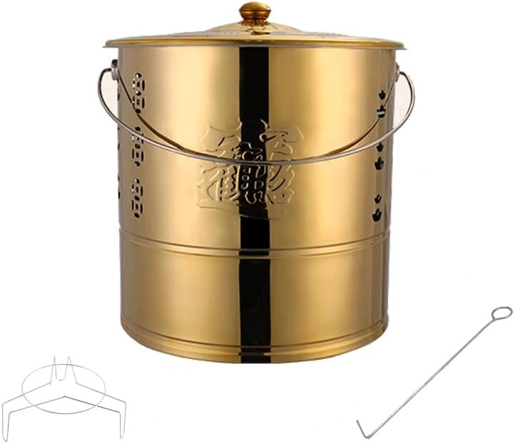 1-Pack Incinerator, Fire Pit, Incinerator Burn Barrel, Burn Cage, with Grid and Fire Hook, for Burning Yard Waste(XX-Large)