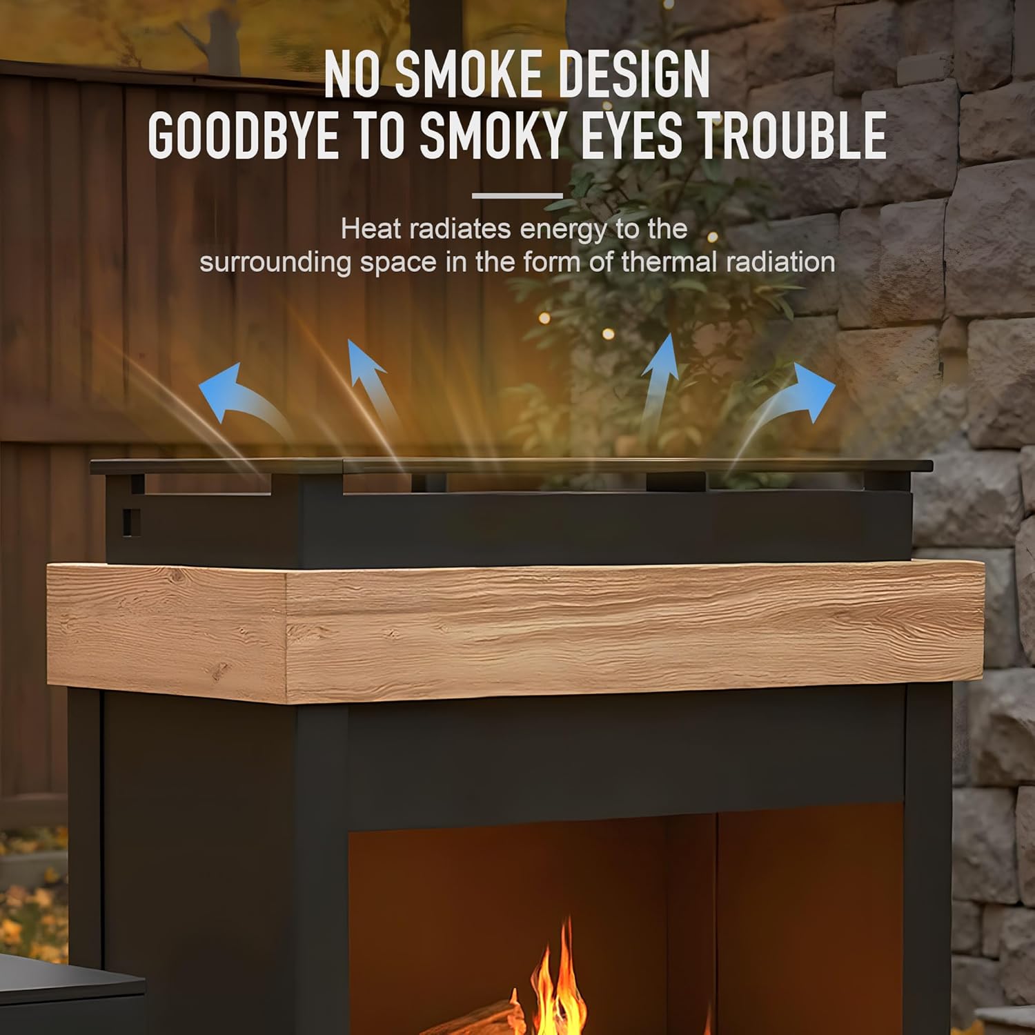 ‌Yokayoay Outdoor Propane Fireplace, 35