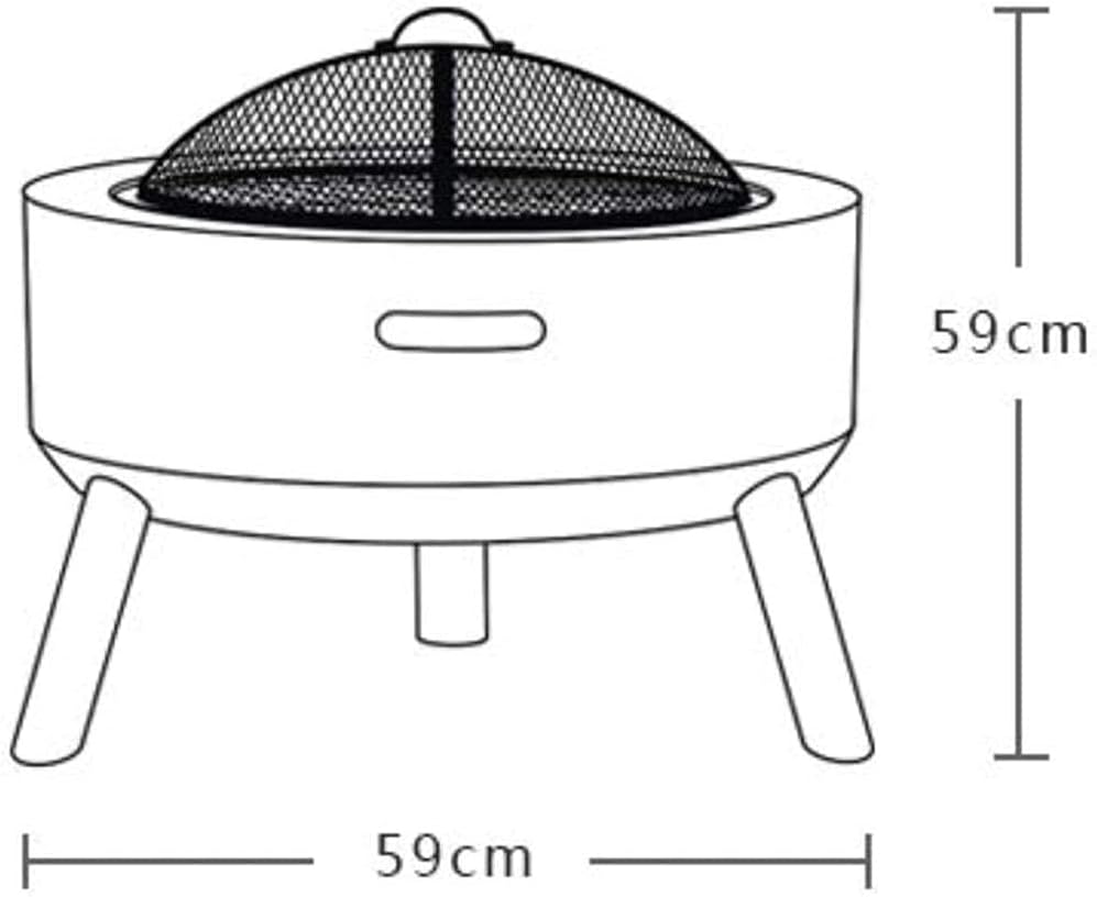 Large Retro Fire Pit Gray Cast Iron Brazier Heater Multifunctional Camping Bowl BBQ for Backyard,Camping,Picnic,Bonfire,Garden