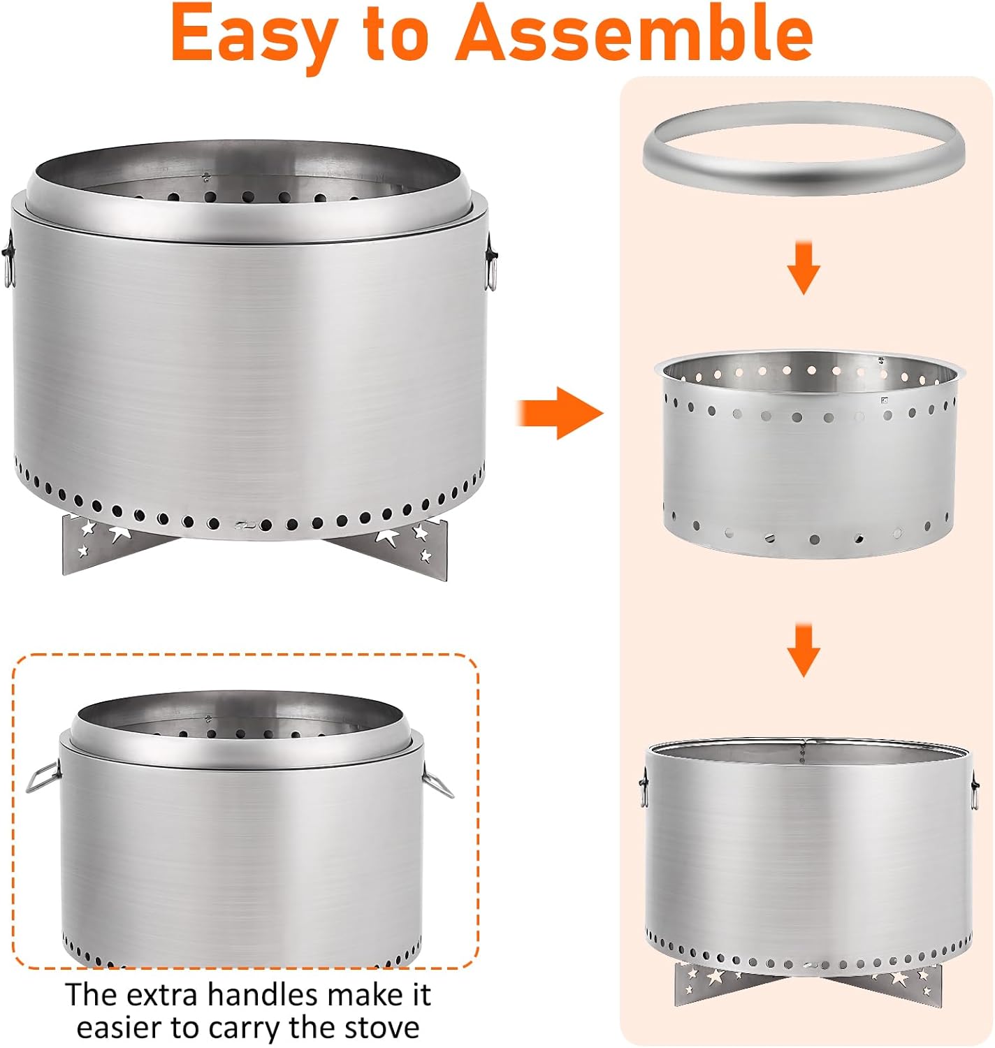 Smokeless Fire Pit, 20.5