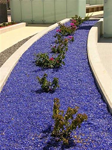 Turquoise Blue Landscape Glass - American Specialty Glass – Fireplace Glass, Landscaping Glass - 25 lbs, Medium