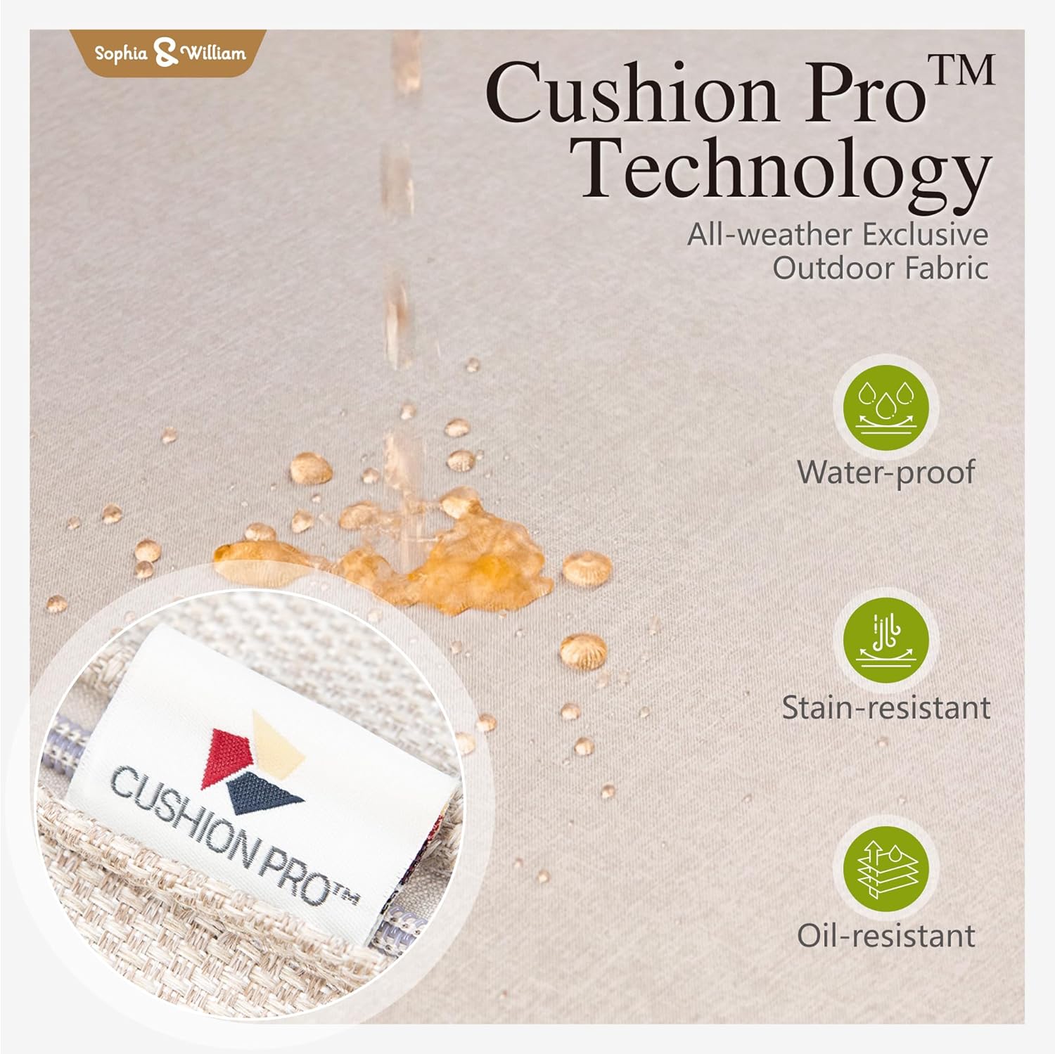 Sophia & William 6 Piece Patio Furniture Set with Fire Pit, Outdoor Conversation Sets 7 Seat Clearance with 45