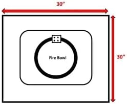 25'' H x 30'' W Steel Outdoor Fire Pit Table with Lid – 40,000 BTU, Push-Button Ignition, Propane & Natural Gas Compatible