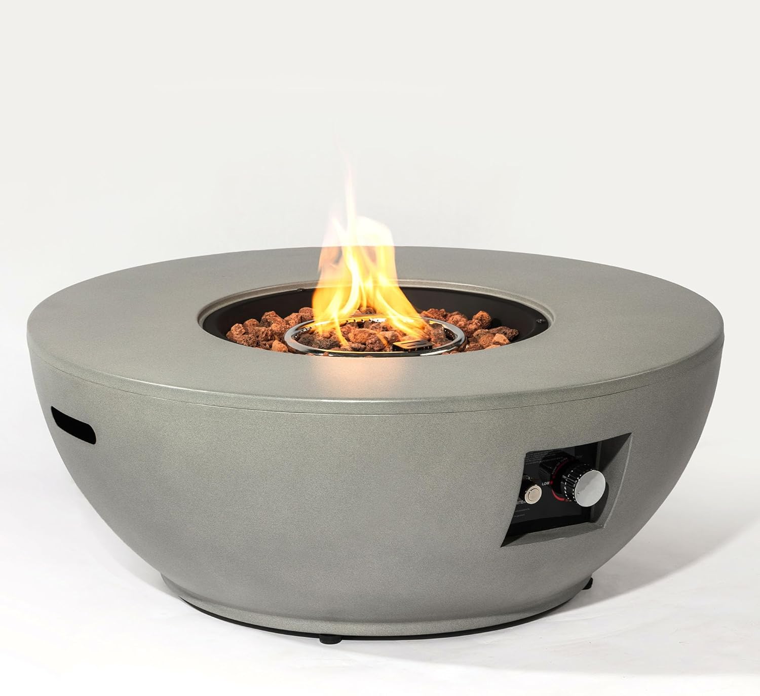 Steel Propane Fire Bowl Outdoor Round Propane Fire Pit with Tank Holder