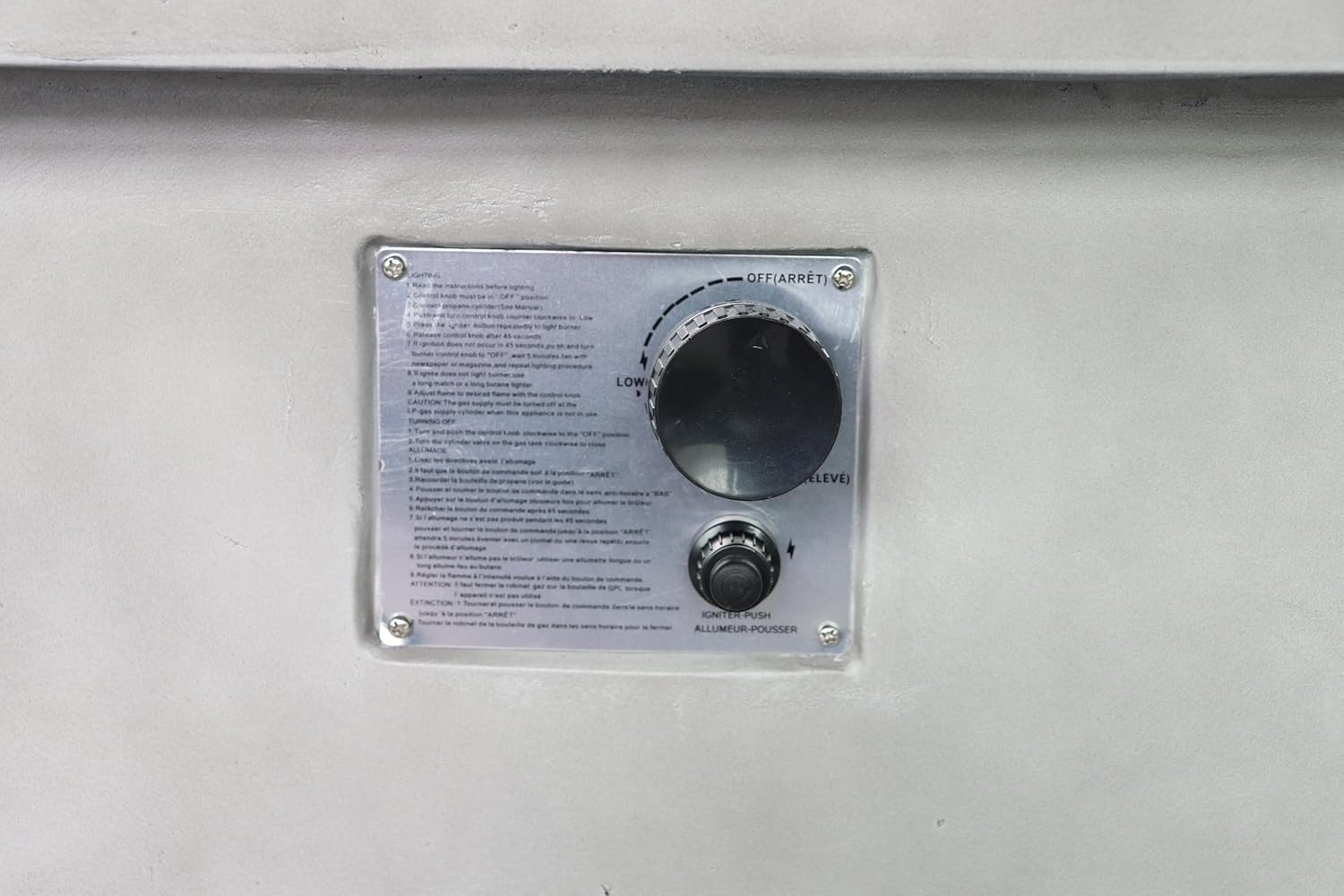 24'' H Concrete Propane,Natural Gas Outdoor Fire Pit Table XM439