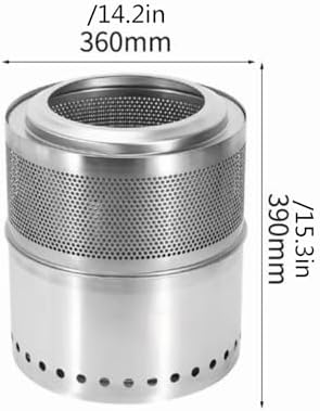 Stainless Steel Outdoor Incinerator - Durable Burning Container for Camping, Yard, Fire Pits, Heating Stoves, and Indoor Living Spaces - Perfect for Safe Waste Disposal