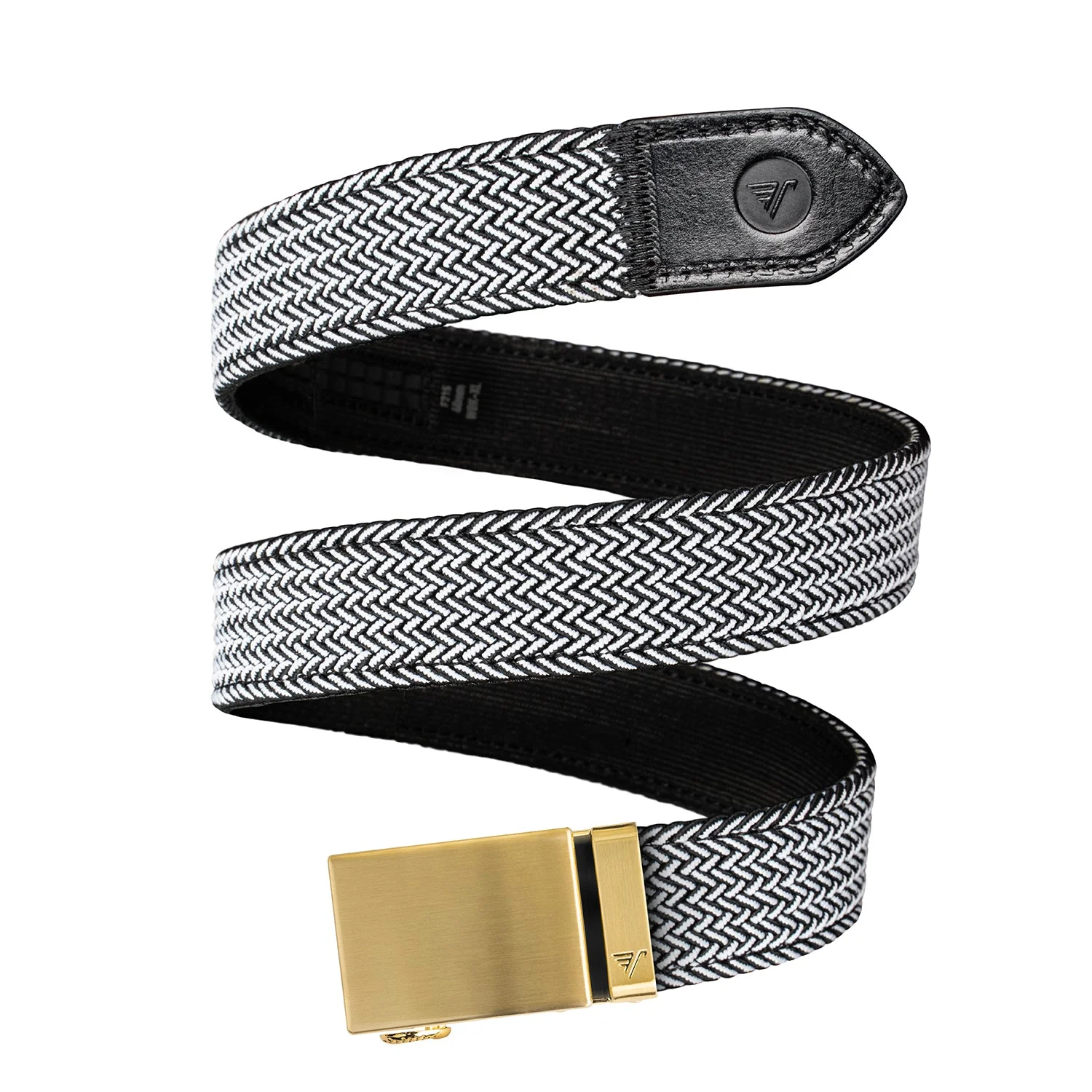 Braided Elastic Belt - White/Black