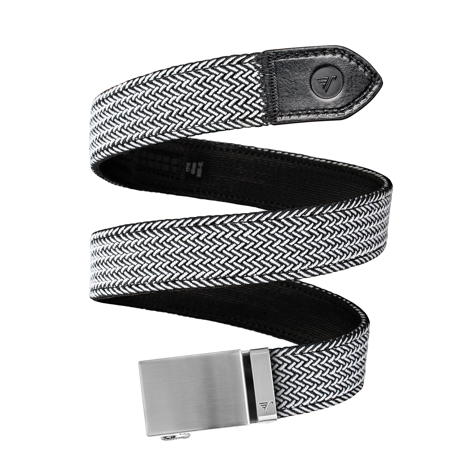 Braided Elastic Belt - White/Black