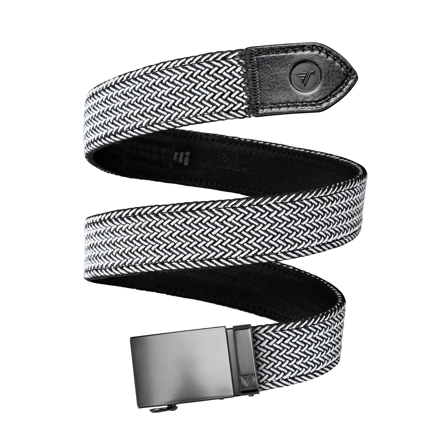 Braided Elastic Belt - White/Black