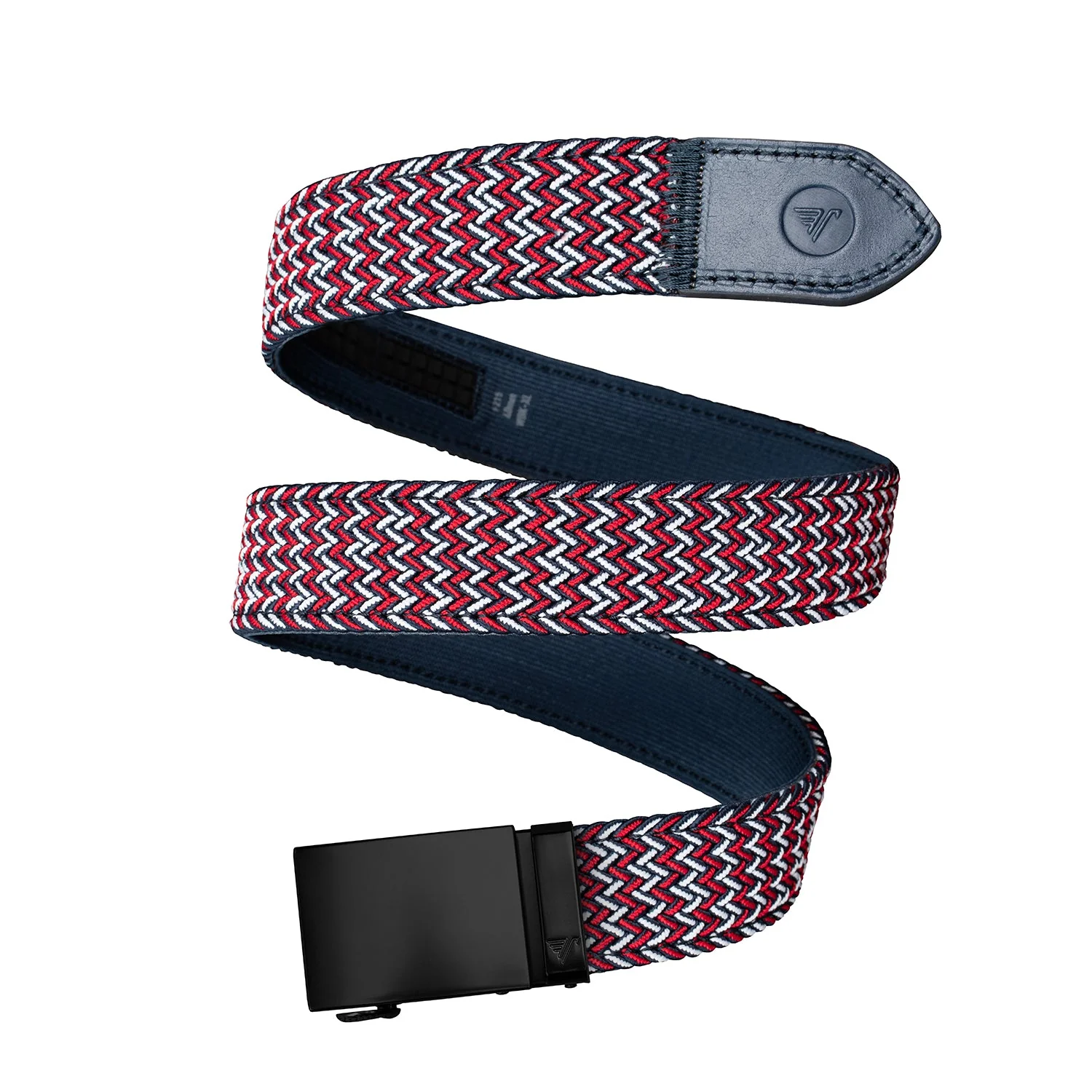 Braided Elastic Belt - Red/White/Blue