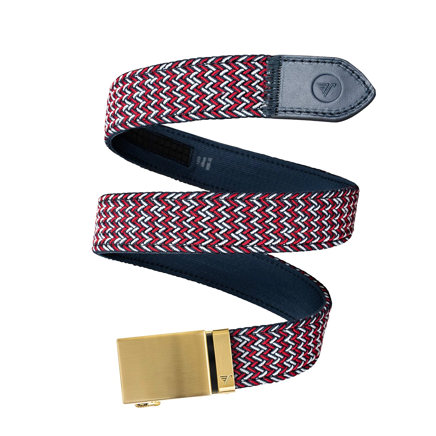 Braided Elastic Belt - Red/White/Blue