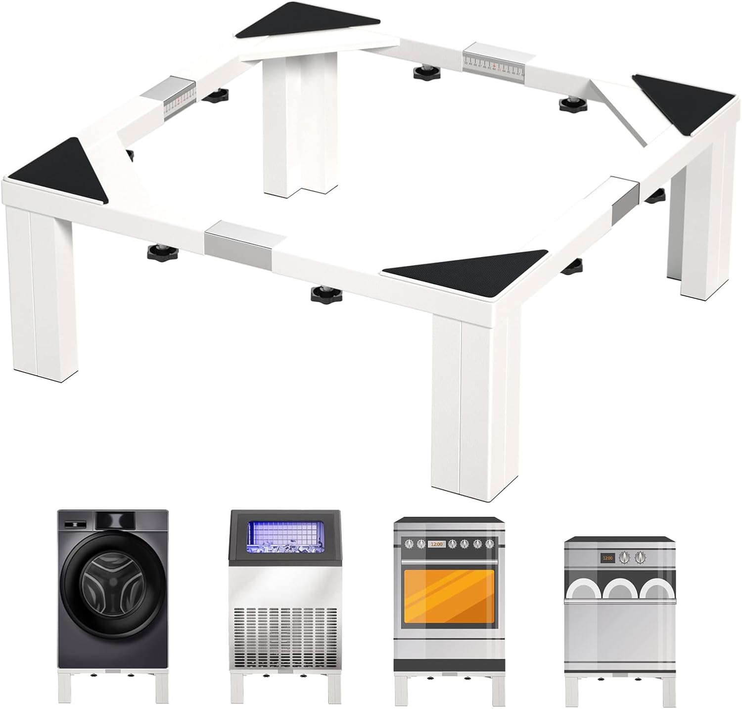 I'Ezonk Full size Heavy duty Stainless steel Laundry Pedestal ,12