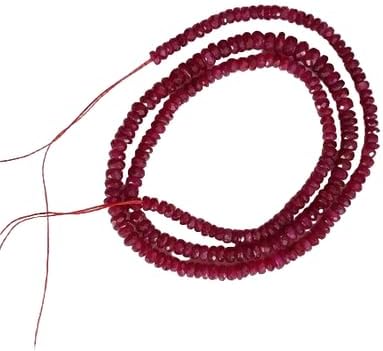 Natural Ruby Faceted Gemstone Beaded 5 Strand 16
