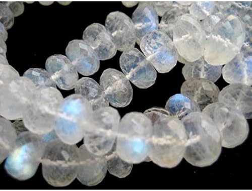 Rainbow Moonstone Rondelle, 9mm to 6mm Beads, Faceted Rondelle Beads, 8 Inch Code-HIGH-49132