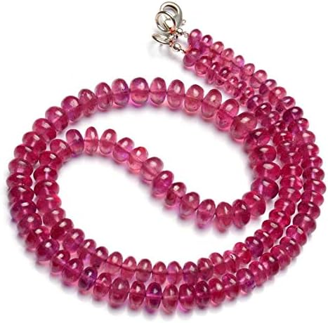 Super Rare Pink Sapphire Gem 5 to 8MM Size Smooth Rondelle Beads 18