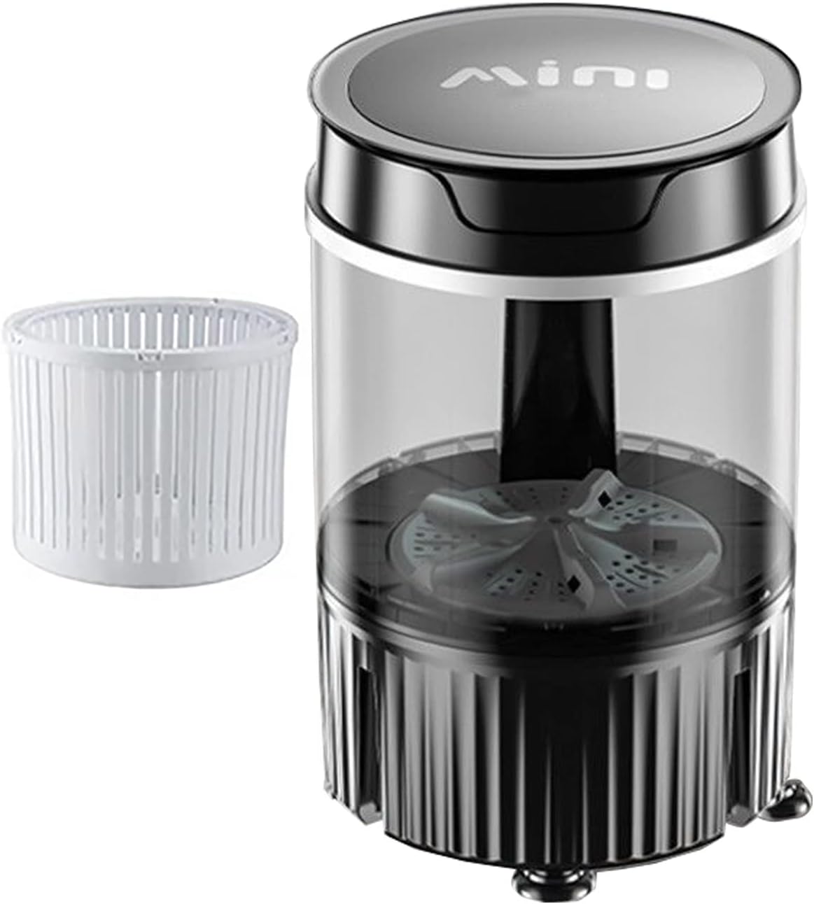 Portable Washing Machine, Mini Washer, Underwear Bucket Washing Machine, for Apartments, Dormitories, Camping, Rv (Color : Black)